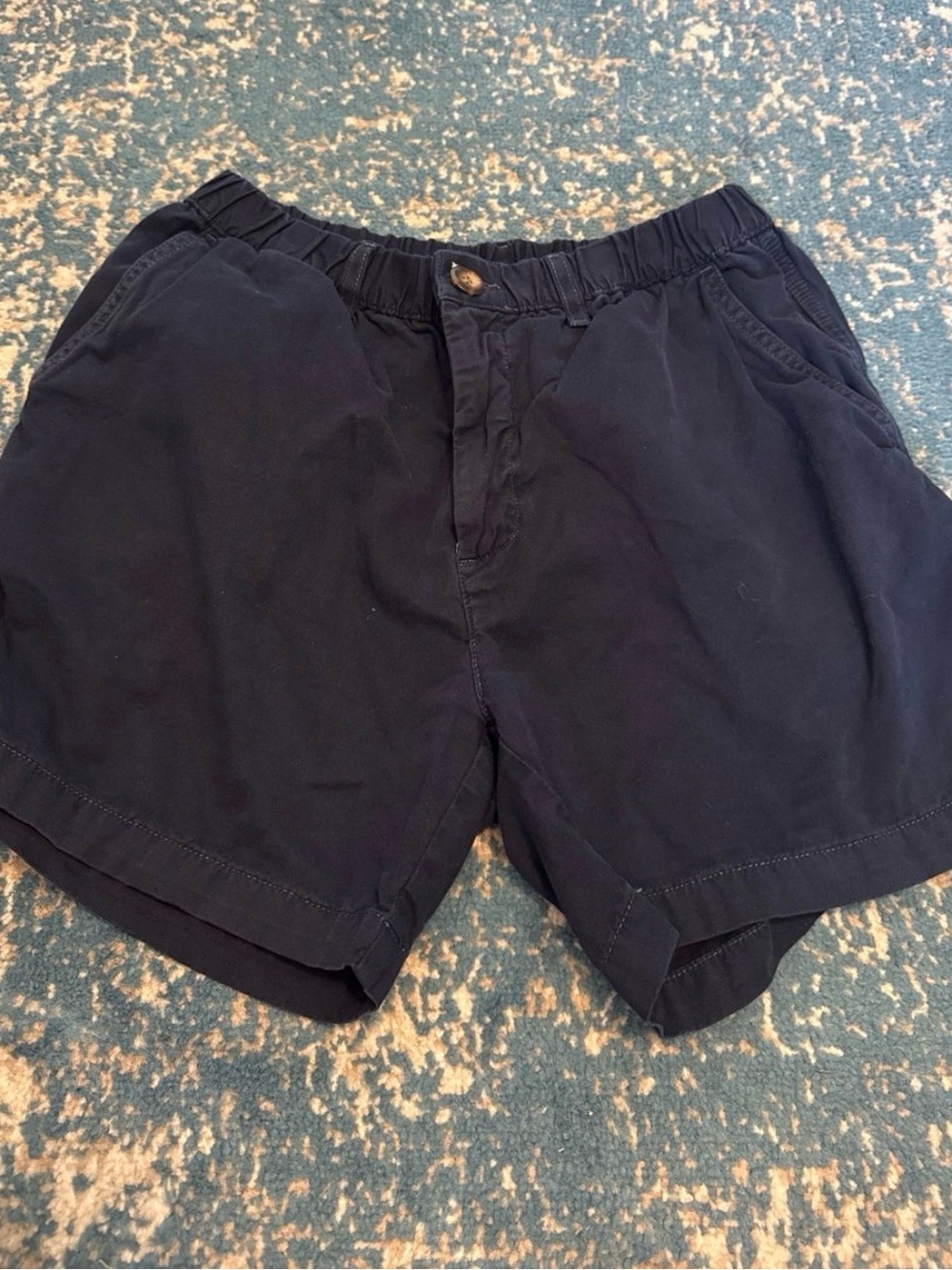 chubbies Navy Elastic-Waist Cargo Shorts